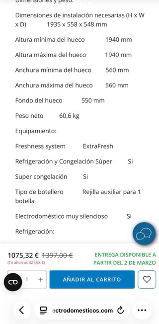 Nevera Combi Integrable