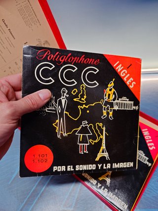 CURSO DE INGLÉS CCC POLYGLOPHONE ENSEÑA A DISTANCIA 1957 , tomo I y II
