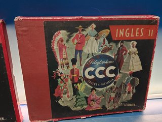 CURSO DE INGLÉS CCC POLYGLOPHONE ENSEÑA A DISTANCIA 1957 , tomo I y II