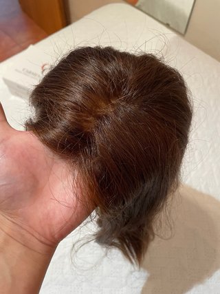 Peluca pelo natural CARMEN OLMEDO castaño