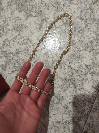 Collar antiguo con perlas y cadena dorada