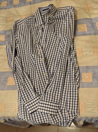 Camisa Sfera Cuadros Azul y Blanco