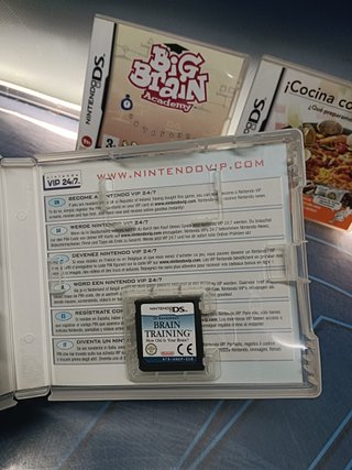 tres videojuegos Cocina Conmigo! Que Preparamos Hoy? + brain Training + Big brain Academy (Nintendo Ds)
