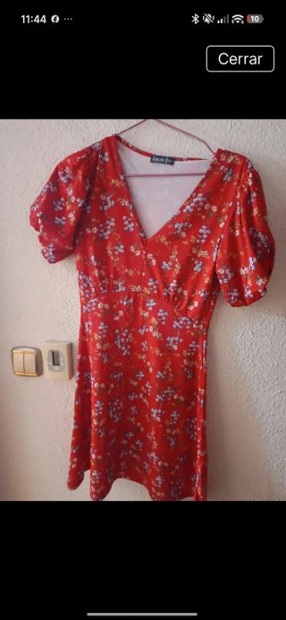 Vestido floral rojo Inside