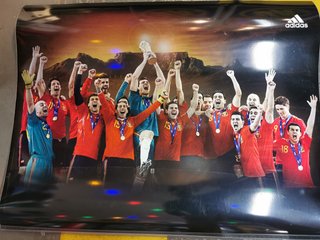 Poster vinilado SELECCION ESPAÑOLA futbol, campeones del mundo 90x75cm
