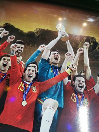 Poster vinilado SELECCION ESPAÑOLA futbol, campeones del mundo 90x75cm