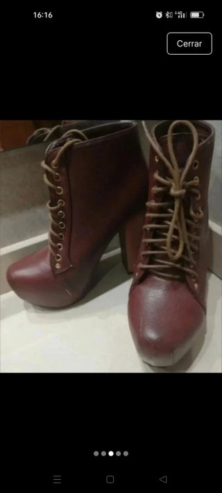 Botines tacón ancho burdeos imitación Jeffrey Camp