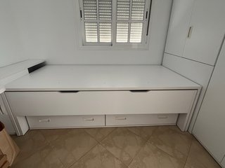 Cama nido blanca con 2 cajones