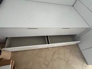 Cama nido blanca con 2 cajones