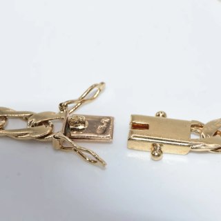 Pulsera Oro 18k Alterna 7mm 19.5cm