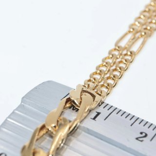 Pulsera Oro 18k Alterna 7mm 19.5cm