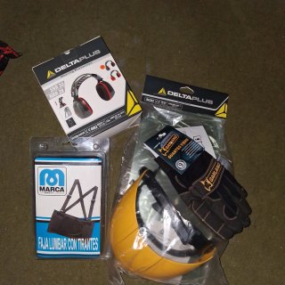 Careta desbroce,guantes antivibracion,faja,cascos