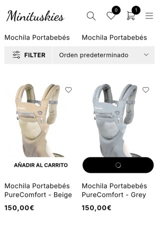 Portabebés Minituskies PureComfort
