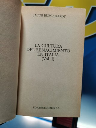 LA CULTURA DEL RENACIMIENTO EN ITALIA - J.BURCKHARDT, 2 libros