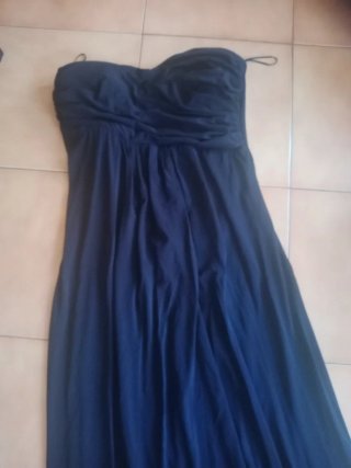 Vestido largo palabra de honor negro