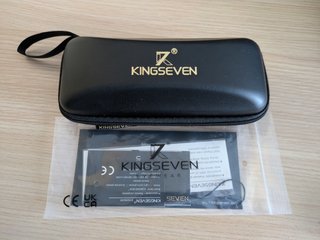 Gafas KingSeven negras lentes rojas