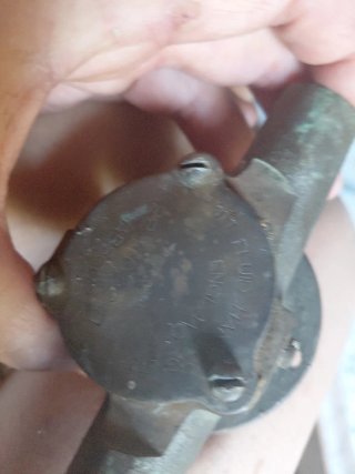 Válvula de paso antigua inglesa