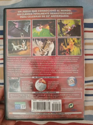 Dragon's Lair PC CD-ROM Don Bluth 20 Aniversario