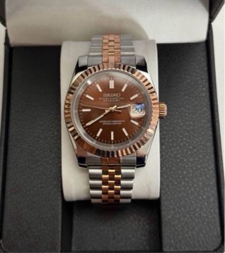 Reloj Seiko Chocolate Oro Rosa