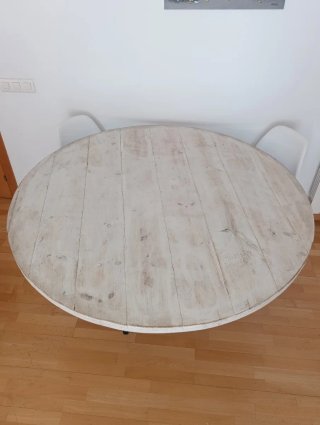 Mesa comedor madera y metal