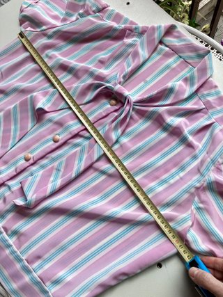 Blusa vintage rayas rosa y turquesa + camiseta