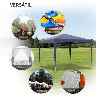 Carpa 3x3 Cenador Jardín Metal Desmontable