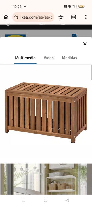 Baúl de madera Ikea