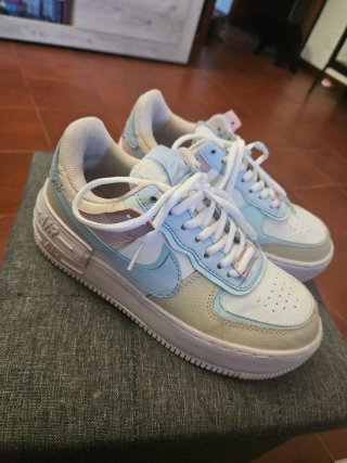 Nike Air Force 1 Shadow Pastel Beige/Blu/Rosa