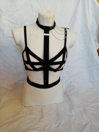 Top Maglia Reggiseno Lingerie Cut Out Elastici