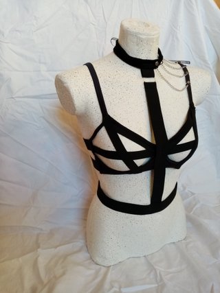 Top Maglia Reggiseno Lingerie Cut Out Elastici