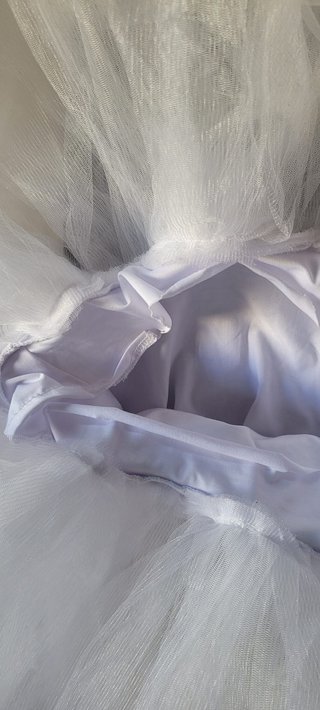 Vestido bailarina tul bordado dorado blanco