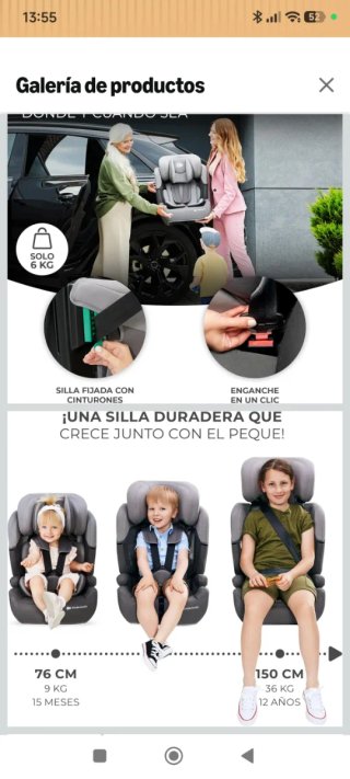 Silla coche niños 75-150 cm (9 - 36 kg)