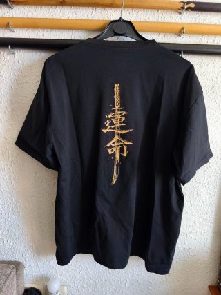 Camiseta Negra Estilo Samurai katana