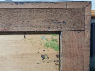 Quadro paesaggio con cornice in legno
