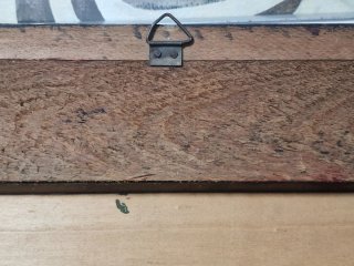 Quadro paesaggio con cornice in legno