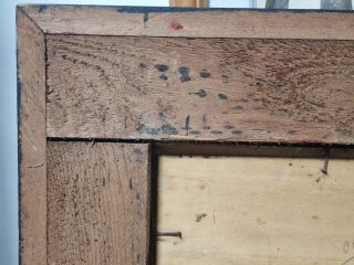 Quadro paesaggio con cornice in legno