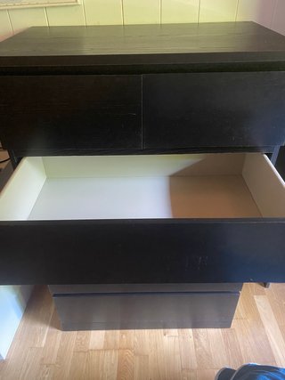 Cómoda IKEA MALM 6 cajones negra