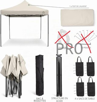 ALL SEASONS GAZEBOS  CENADOR TONELLE PLIANTE