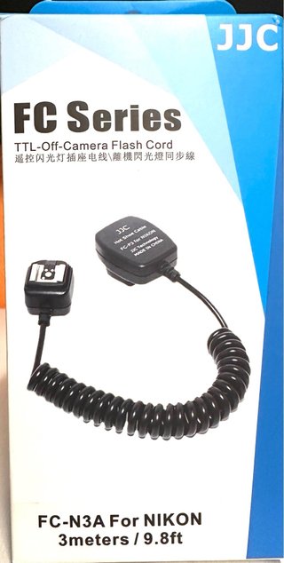 Cable TTL 3m. JJC para Flash y cámara Nikon.
