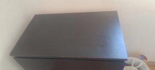 Cajonera Malm 4 cajones Ikea negro marrón