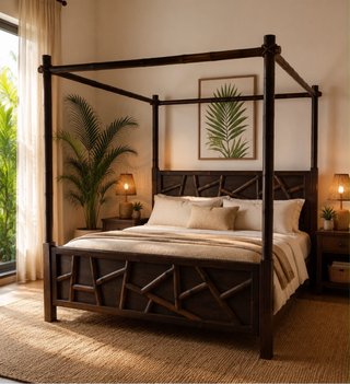 Cama Balinesa Bambú 160x200