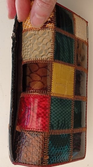 Monedero patchwork mujer.