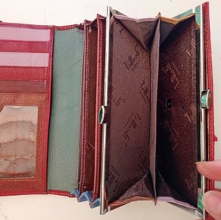 Monedero patchwork mujer.