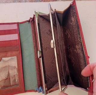 Monedero patchwork mujer.