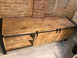Mueble TV industrial madera y metal