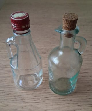Vinagrera y aceitera artesanal madera