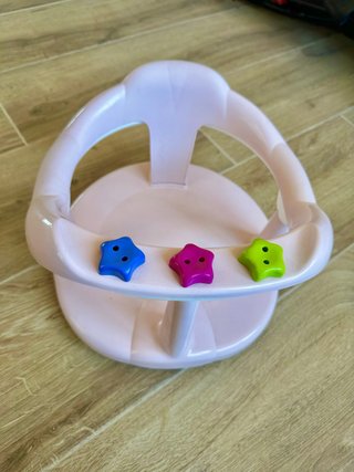 Asiento de baño para bebé rosa