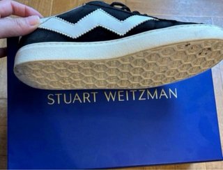 Stuart Weitzman Zapatillas Ante Negro/Blanco
