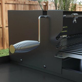 Barbecue a Carbone 3 Livelli con Girarrosto Inox