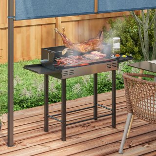 Barbecue a Carbone 3 Livelli con Girarrosto Inox